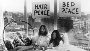 John Lennon And Yoko Ono Protesting Against War And Violence