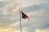North Carolina flag waving in the wind