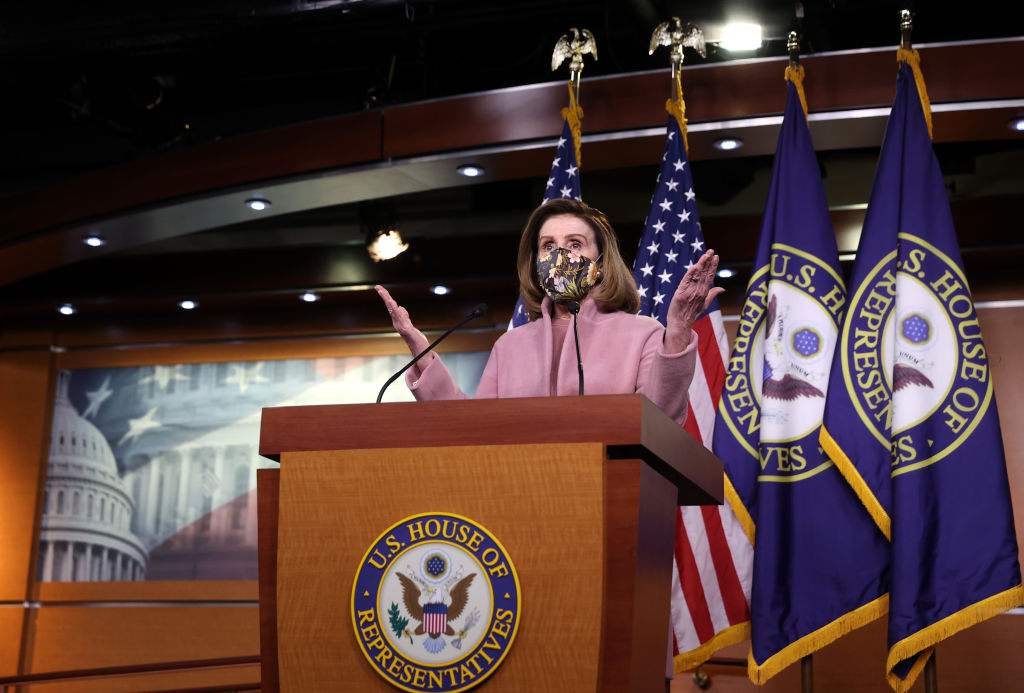 Speaker Pelosi Holds First Weekly News Conference With New Administration In Office