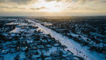 Historic Dallas Winter Storm Blankets Suburbs in Snow