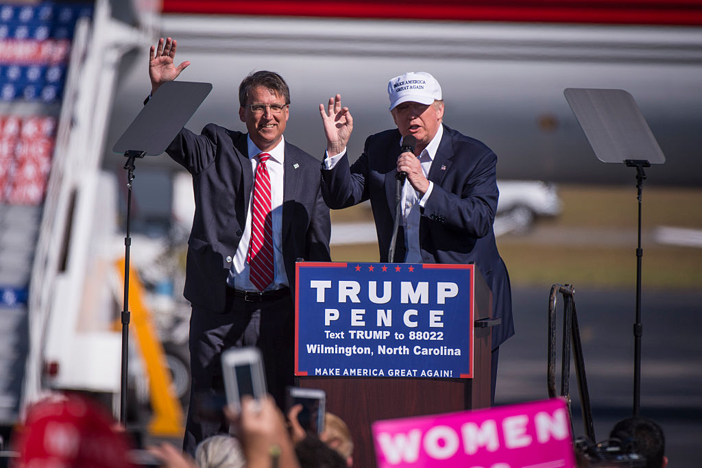 Republican presidential candidate Donald Trump in Wilmington North Carolina