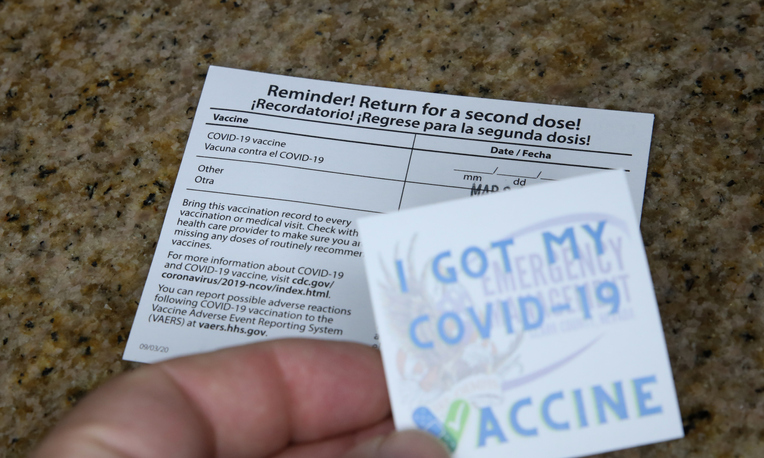 Covid-19 Vaccine Sticker and Reminder Card