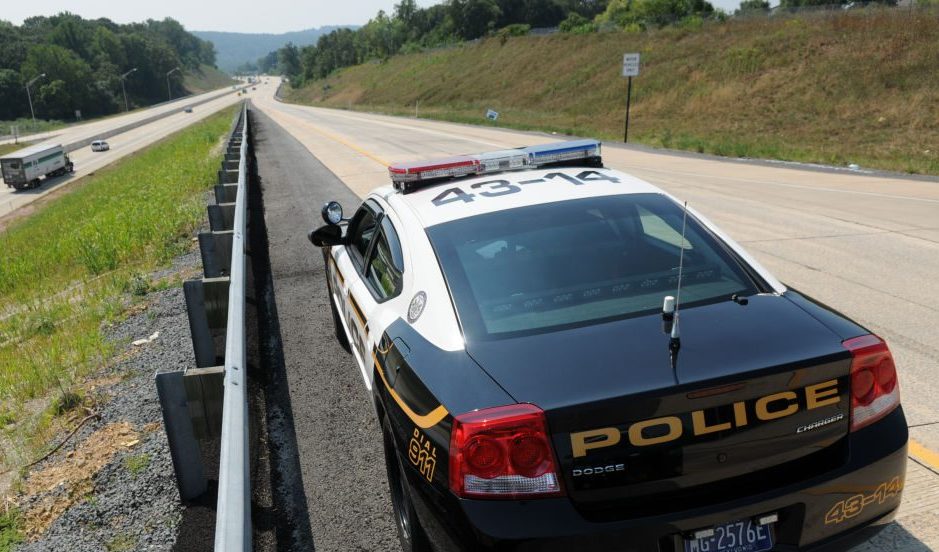 9/2/10 photo Ryan McFadden Township of Spring Police Officers conduct a "speed trap" (that is not the term they use) on 222 southbound on the on ramp from the Gouglersville exit;