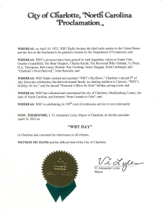 City of Charlotte, North Carolina Proclamation_WBT Day.pdf