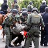 Law Enforcement Controls Protesters and Supporters in Anaheim (CA)