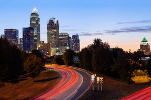 Light Trails, Highway, Charlotte, North Carolina, America