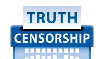Censorship, Truth and Freedom of Speech Conceptual Symbol