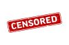 Censored Stamp. Vector Censorship Imprint on Transparent Background
