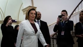 House Speaker Nancy Pelosi, D-Calif., arrives to the US Capitol in Washington...