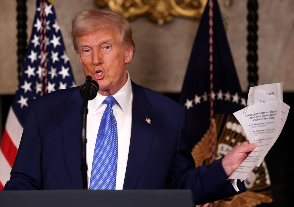 President Trump Signs Executive Orders At Mar-a-Lago In Palm Beach, Florida