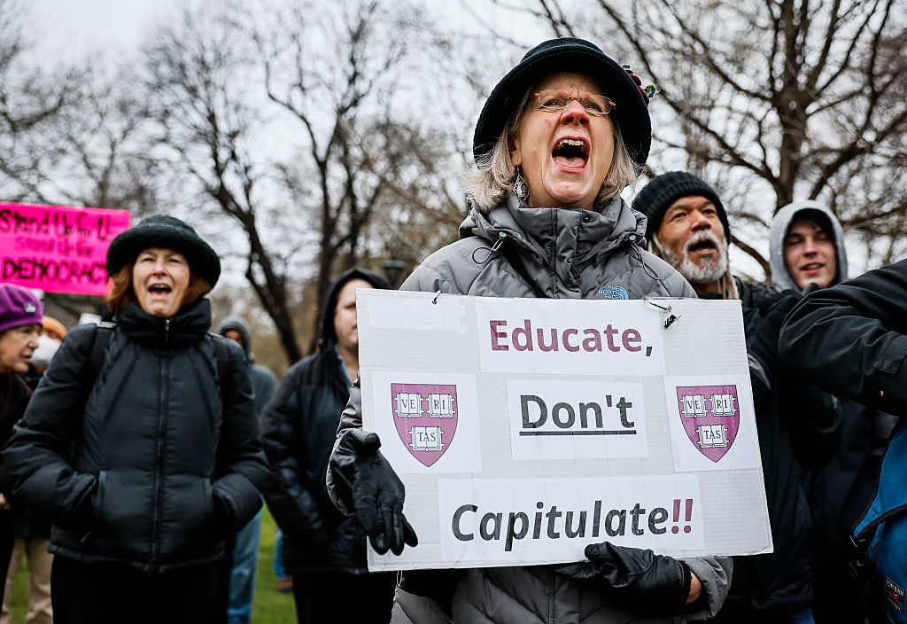 Cambridge protesters urge Harvard not to concede to Trump demands: 'We have some demands, too. Back off.'