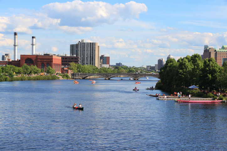 Cambridge Massachusetts summer skyline