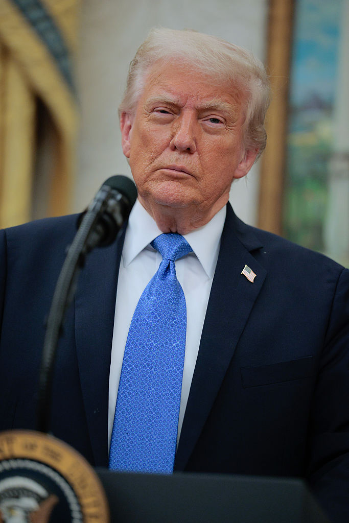 President Trump Holds Law Enforcement Event In White House's Oval Office